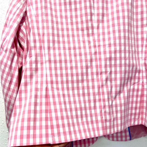 Talbots Pink Gingham Blazer Classic Notched Lapels 16WP NWOT - Picture 8 of 10